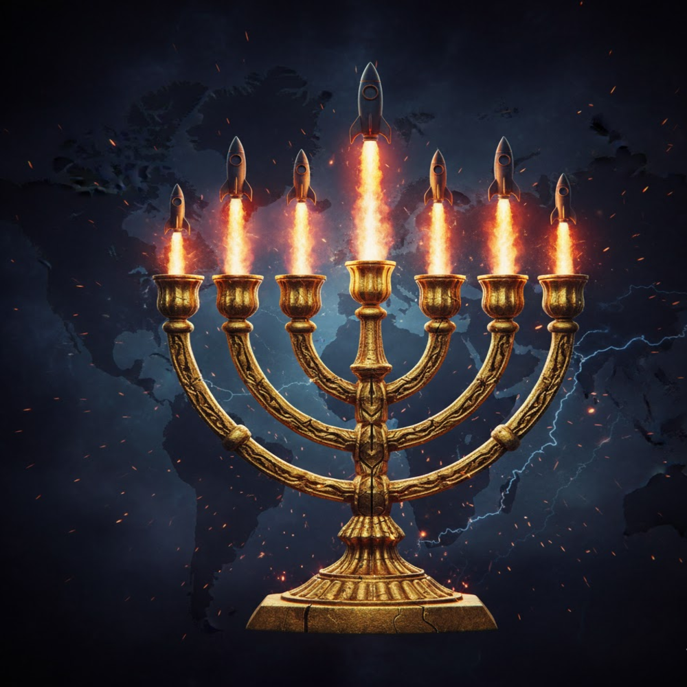 Menorah with Rockets